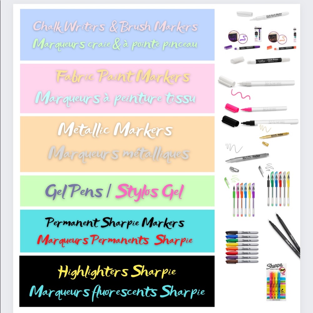 Colicad BOUTIQUE Chalk Writers Gel Pens Sharpie Paint Markers .+ - Get 15$ Off